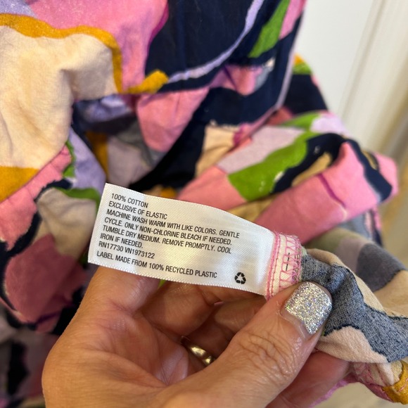 Ava & Viv Womens Tiered Square Neck Floral Print Midi Dress Pink Multi NWT 1X - Picture 6 of 11